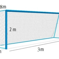 Fotbalová síť bezuzlová 4 mm/#12 cm. Rozměry 3х2х0,8х1,2 m